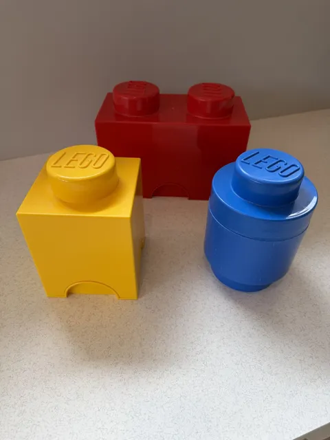 Adorable LEGO Branded Storage Containers – Stackable, Colorful, and Collectible!