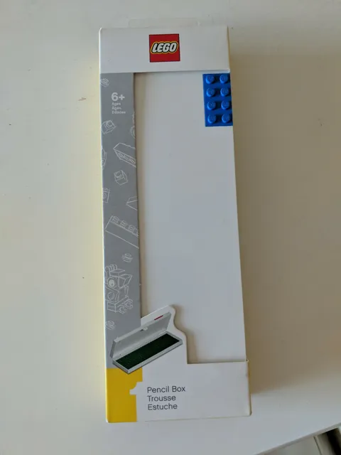 Lego Stationery Pencil Box Case with Blue Building Brick Green Inside