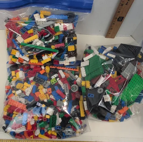 LEGO Bulk Lot 5+ Lbs Vintage Mixed Bricks Parts Pieces Plates Windows Wheels