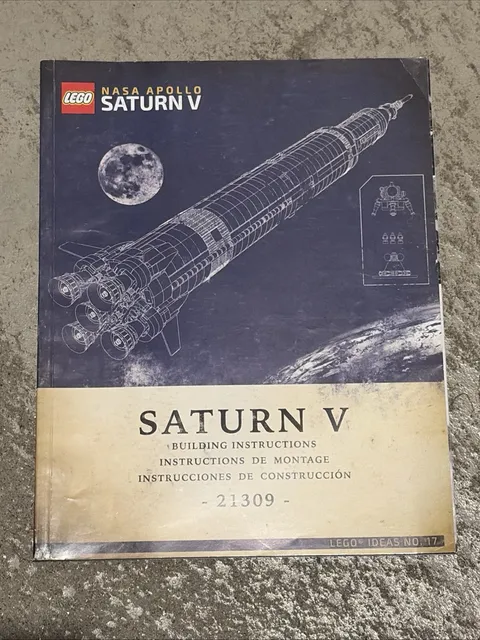 Lego Nasa Apollo Saturn V Rocket Building Instructions 21309 Manual ONLY