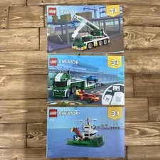 LEGO Creator Race Car Transporter 31113 Set of 3 Instruction Manual Booklets