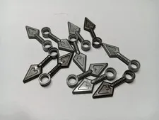 LEGO BULK LOT 11 MINIFIGURE WEAPON KUNAI SHORT SPEAR PIN HOLE #98338