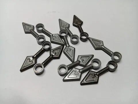 LEGO BULK LOT 11 MINIFIGURE WEAPON KUNAI SHORT SPEAR PIN HOLE #98338