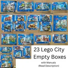 Lot of 23 LEGO City EMPTY BOX with manuals