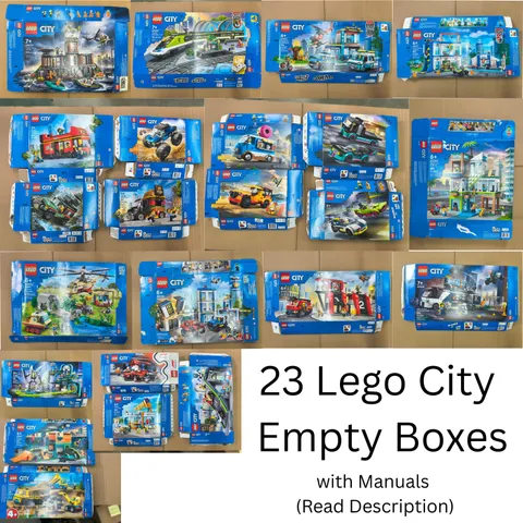Lot of 23 LEGO City EMPTY BOX with manuals