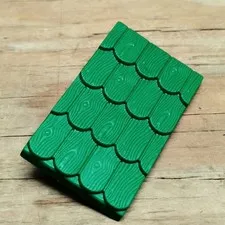 1x Lego Fabuland Roof 4x6x2 Green without Chimney Hole 4323