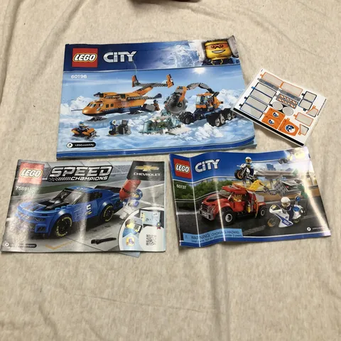 Lego City Manual Lot With Stickers Arctic Speed Champions Police NO PIECES