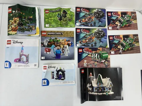 Lego Instruction Manuals Lot Minecraft Disney Holiday Lego Movie