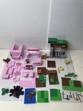LEGO Minecraft Lot - Pig House 21170 Parts, Bee Farm, Mobs, Baseplates & Weapons