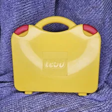 Vintage LEGO Yellow Building Bricks Carry Case Organizer