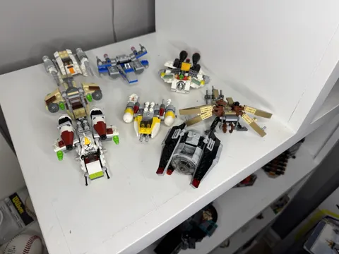 LEGO Star Wars Mixed Spaceship Bulk Lot of Assembled Models/Vehicles Multicolor