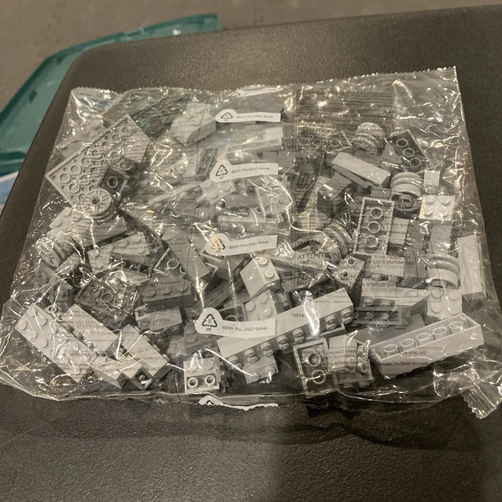 2011 THE LEGO GROUP BAG OF LEGOS #? Wheels Lot 1 Mystery Gray Dark Light Brick