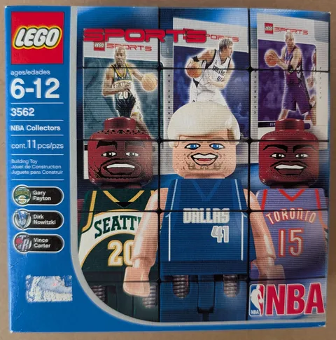 LEGO 3562 NBA Collectors 3 Set NEW Sealed Vince Carter Dirk Nowitzki 2003 NOS