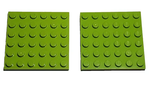 Lot Of 2 Lime Green Lego 3958 Plate 6x6