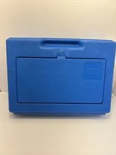 Vintage 1983 Lego Storage Case Hard Plastic Container Blue Carry Organize EMPTY