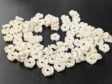 Lego 100x New White Plate, Round 2 x 2 with Axle Hole # 4032 Lot MOC