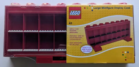 LEGO KP004 Large Minifigure Display Case 16 Red 2011 - NEW - SEALED - RETIRED