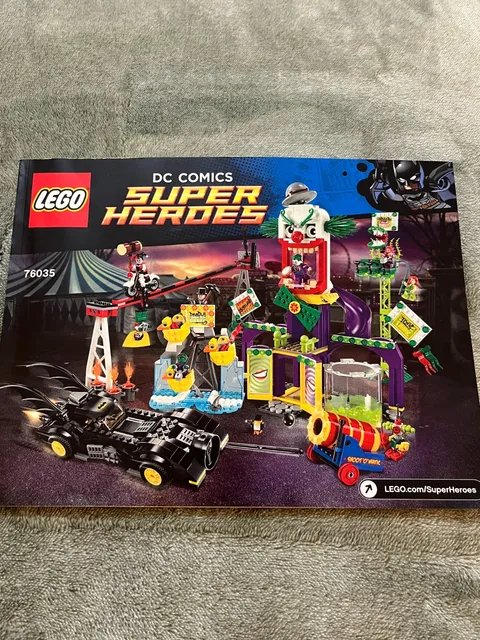 LEGO DC Comics Super Heroes 76035 Jokerland Instruction Manual Only – No Bricks 