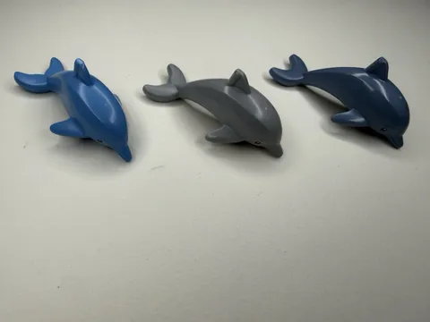 Lego Animal Dolphin Sand Blue Light Bluish Gray Medium Blue Lot Of 3 ALL UNIQUE