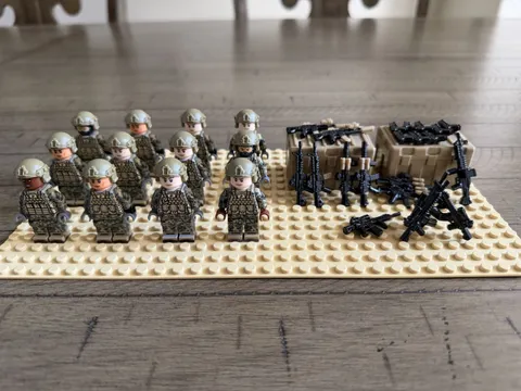 LEGO Custom Military USMC Recon (12x) Minifigures w/ multiple accessories