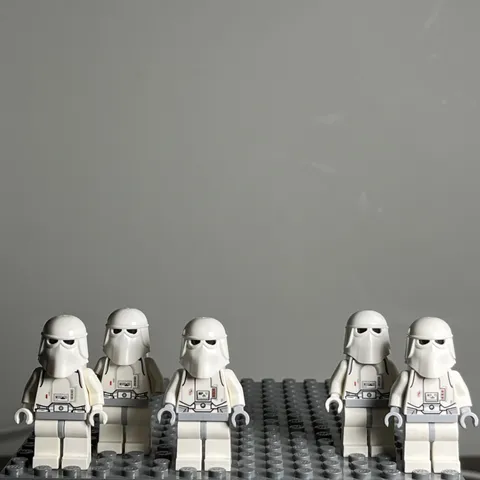 Lot Of 5 Lego Snowtrooper Minifigure Star Wars Hoth White Hands sw0101 - 3A