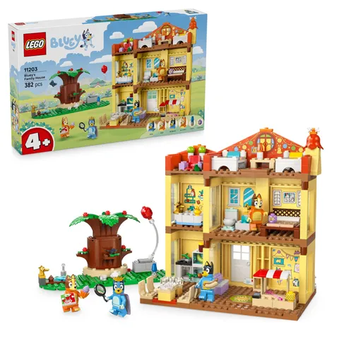 LEGO Bluey: Bluey's Family House Toy - Modular Playset with Multiple Rooms, a Ga