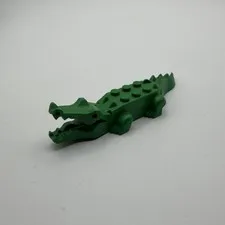 LEGO Green Alligator Crocodile Animal Minifigure Mouth Opens & Closes Genuine