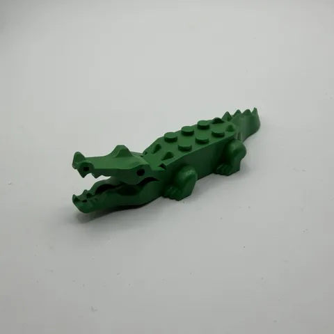 LEGO Green Alligator Crocodile Animal Minifigure Mouth Opens & Closes Genuine