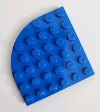 LEGO Blue Plate, Round Corner 6 x 6 Parts 6003