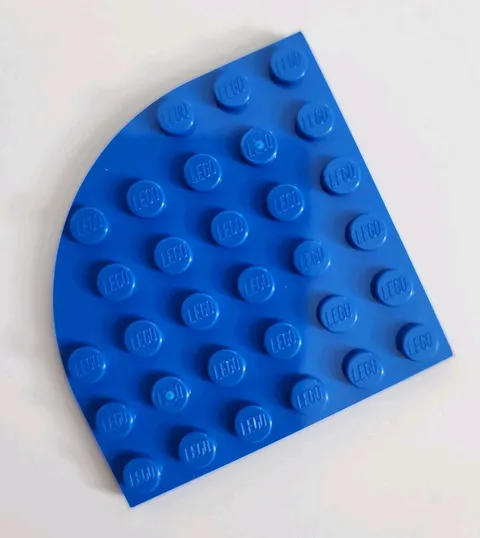 LEGO Blue Plate, Round Corner 6 x 6 Parts 6003