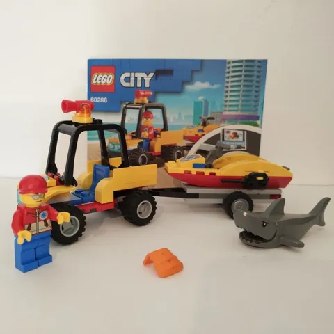 Set of 2 LEGO CITY 60286 Rescue Beach and 60284 Roadwork with Minifigures Manual
