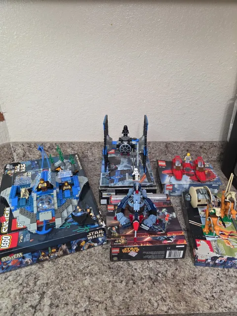 Vintage Star Wars Lego Lot. All Complete With Boxes And Manuels