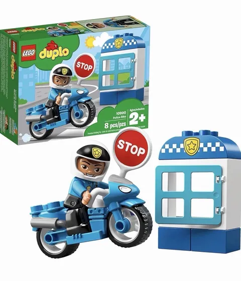 Lego DUPLO 10900 Police Bike  - 8 Pieces - Age 2+ Building Toy Kits