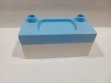Lego Duplo 2 Thin Blue Sink and White 2X4 Base