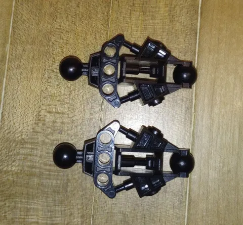 2 Lego Black part 47328 Bionicle Vahki Leg Lower Section Hero Factory piece too