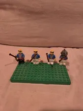 Vintage Lego Minifigs and Accessories, Baseplate Included