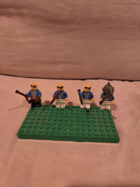 Vintage Lego Minifigs and Accessories, Baseplate Included