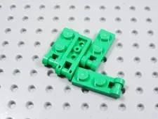 LEGO Lot of 4 Bright Green 1x2 Modified Plates w/ Closed Handle BM