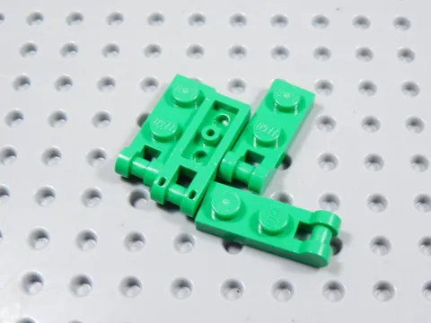LEGO Lot of 4 Bright Green 1x2 Modified Plates w/ Closed Handle BM