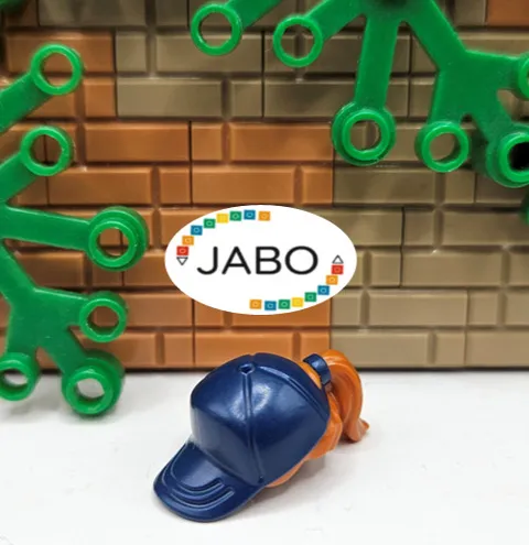 (S12 / 5 / 15) LEGO 35660pb02 Hair Combo, Hair with Hat, Ponytail Dark Blue