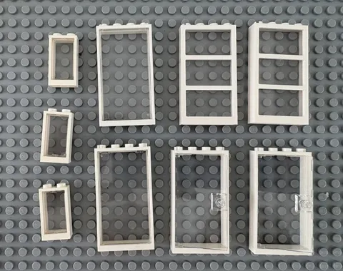 LEGO Window and Door lot w/trans clear glass FREE SHIPPING