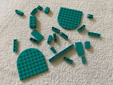 23 DARK TURQUOISE LEGO Specialty Pieces Bricks Plates Slopes Studs Parts