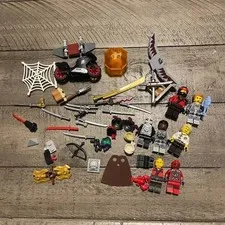 Lego Miscellaneous Lot Minifigures Weapons Motorcycles Hats Pieces