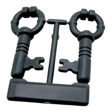 LEGO ® 2x keys dark stone grey minifigure accessories keychain new grey