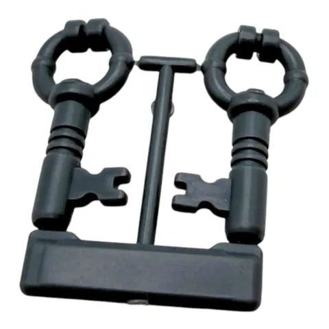 LEGO ® 2x keys dark stone grey minifigure accessories keychain new grey