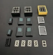 Vtg Lego Brick Cage Jail Door Frames, Windows, Doors From Pirates Set