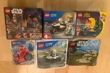 LOT  6 LEGO mini builds polybags Animal Crossing Star Wars City Technic