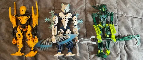 LEGO Bionicle Lot Glatorian (Gelu,Mata nui,Vastus) not complete, good condition