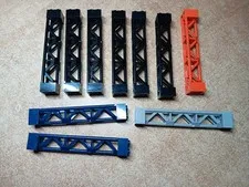 LEGO BULK LOT 10 SUPPORT GIRDERS VERTICAL 2X2X10 MIXED COLORS