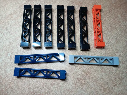 LEGO BULK LOT 10 SUPPORT GIRDERS VERTICAL 2X2X10 MIXED COLORS